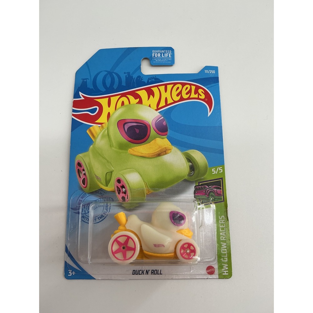 Hot Wheels Duck N Roll HW Glow Racers 111/250 White Glow Dark GRY17-M9C0F